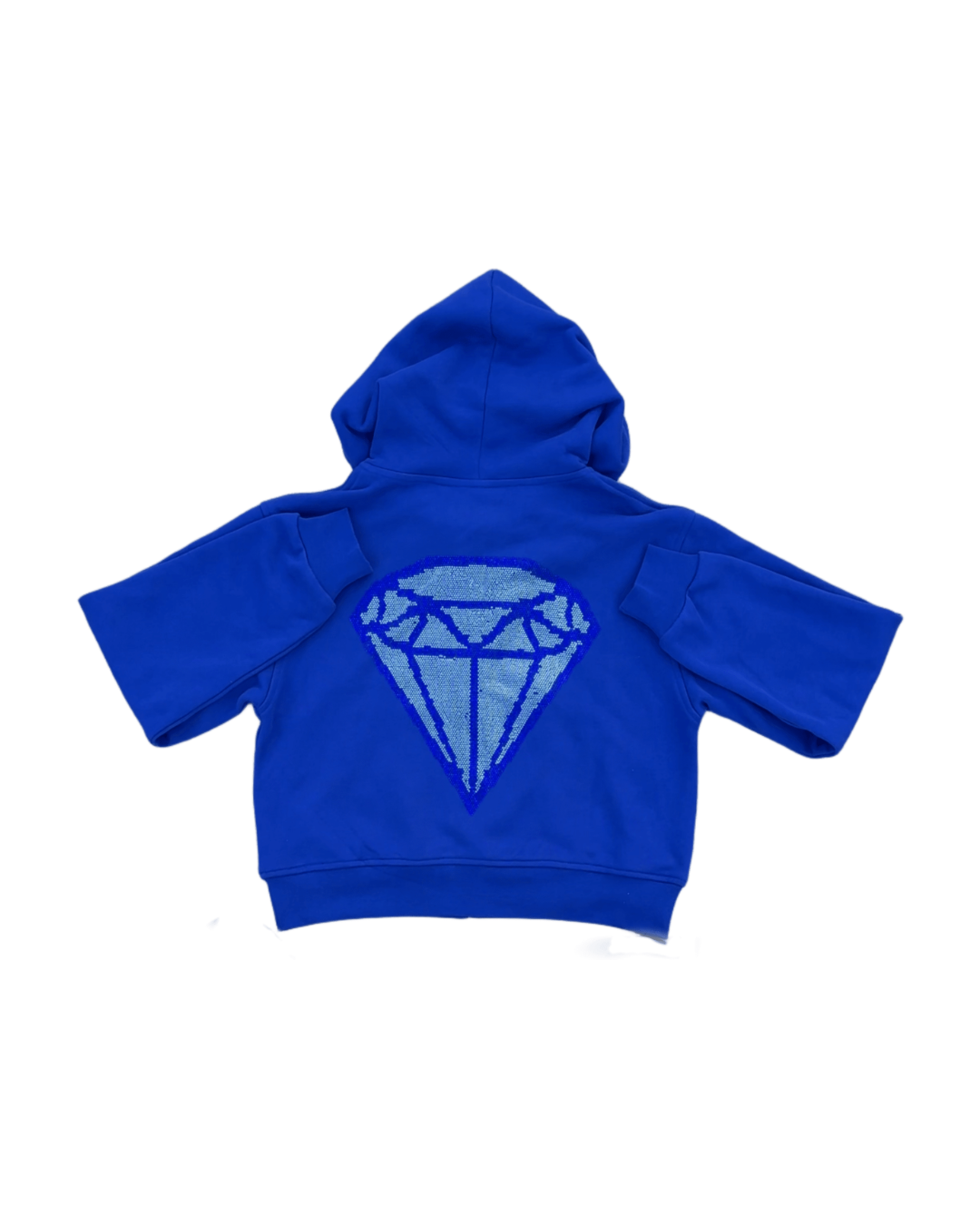 Diamond zip up blue