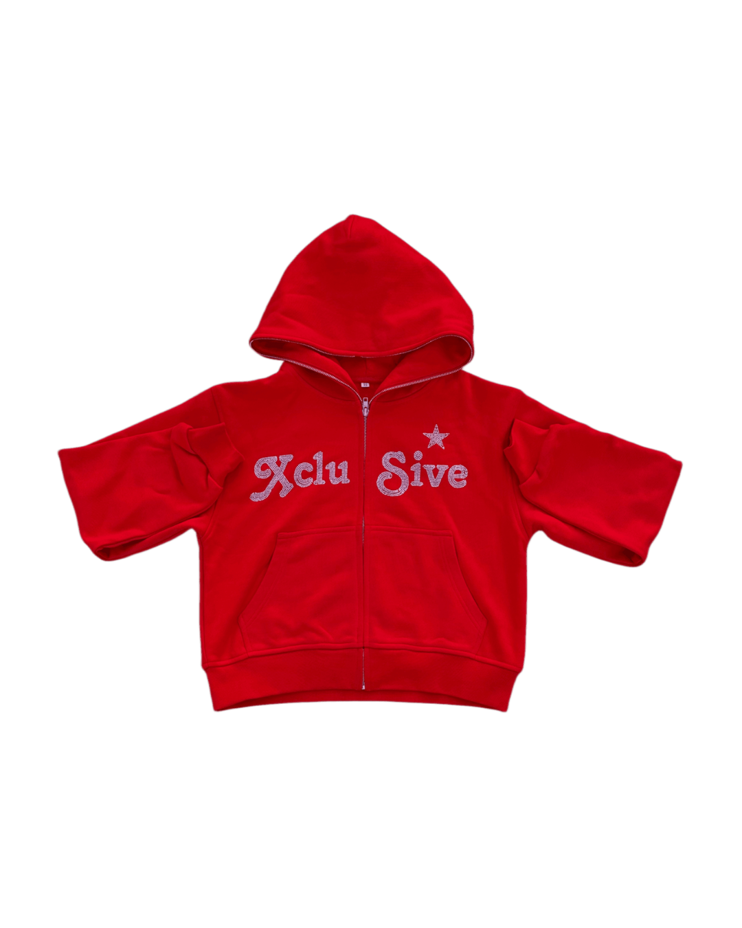 Diamond zip up red