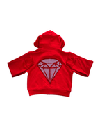 Diamond zip up red